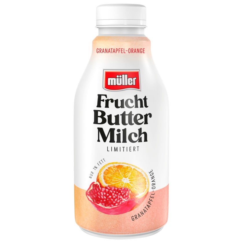 Müller Fruchtbuttermilch Granatapfel-Orange 500g